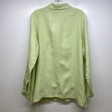 Chico's Size XL-3 Women's Green-White Plaid Button Down Blouse