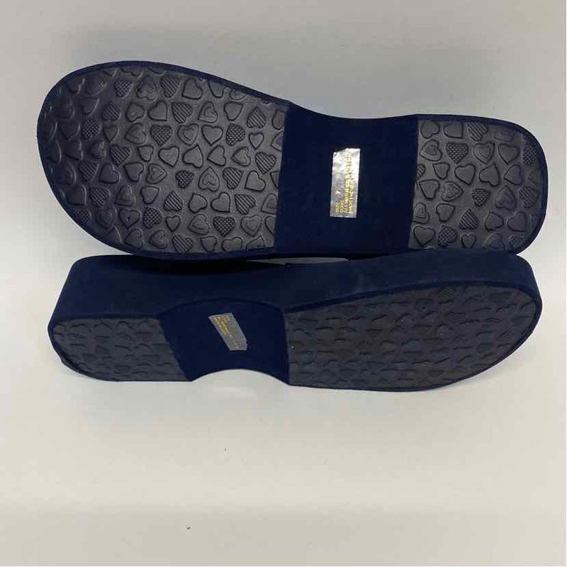 Brighton Size 7 Women's Blue-Multi Pattern Camel Toe Sandals