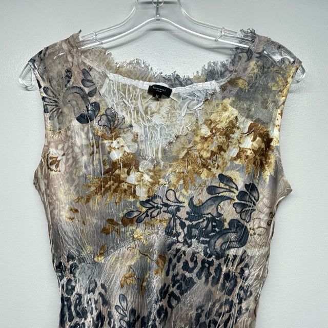 Komarov Size M Women's Beige-Multi Pattern Maxi Dress