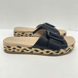 Naturalizer Size 7 Women's Black Pattern Slide Sandals