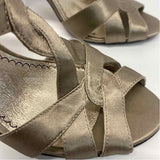 Platinum BP Size 6 Women's Gold Solid Heel Sandals