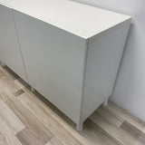 Solid White 2 door Adjustable Shelves Cabinet