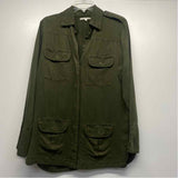 Willow & Clay Women's Size M Green Solid Utility Jacket