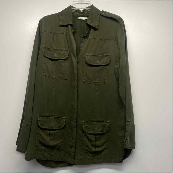 Willow & Clay Women's Size M Green Solid Utility Jacket