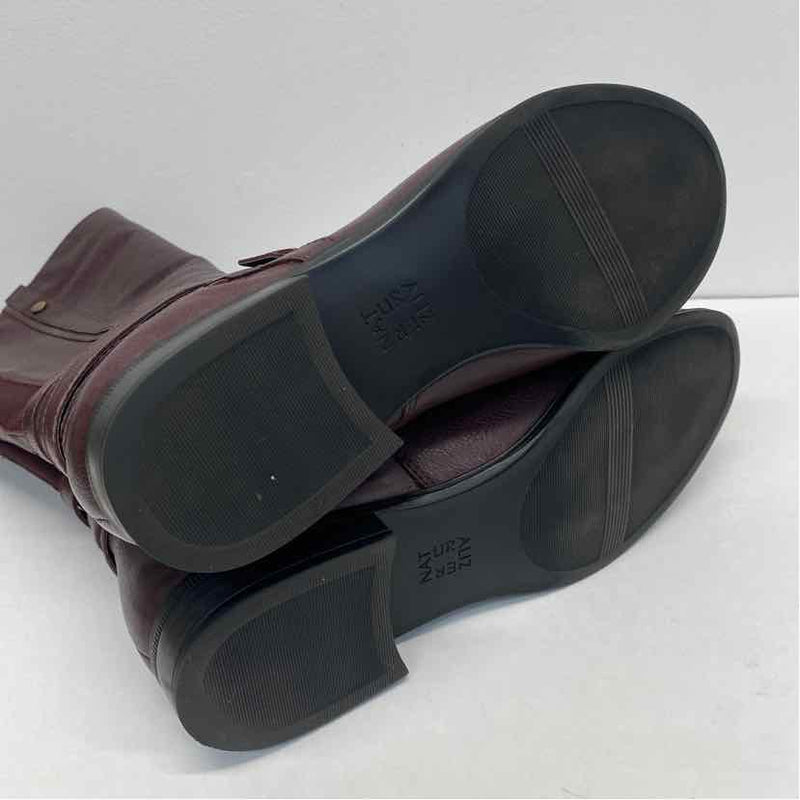 Naturalizer Size 9.5 Women's Burgundy Solid Riding Boots