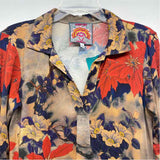 Johnny Was Size S Women's Tan-Multi Floral V Neck Blouse