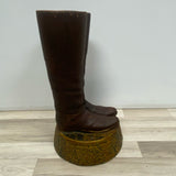 Riding boot umbrella ceramic stand