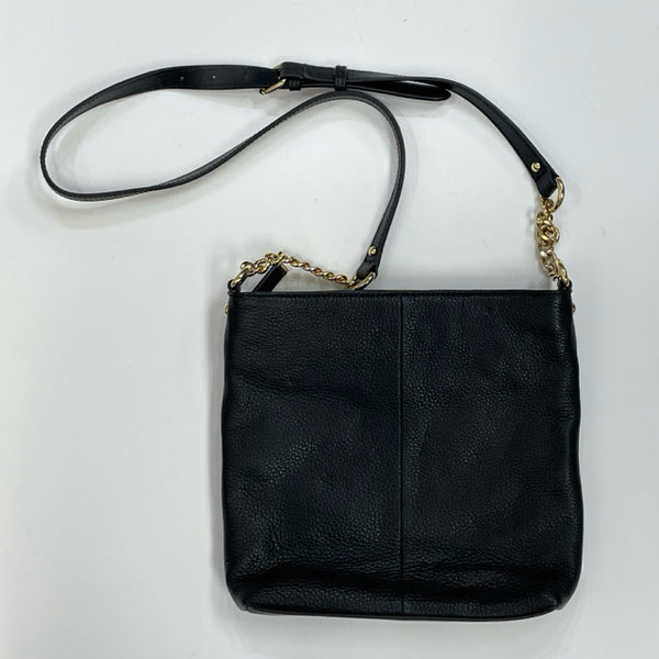 Calvin Klein Black Leather Pebbled Crossbody Handbag