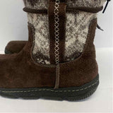 Clarks Size 6.5 Women's Brown-Tan Patchwork Shearling Boots
