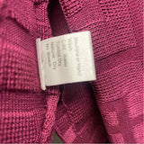 Ming Wang Size 2x Women's Magenta Pattern Open Front Sweater