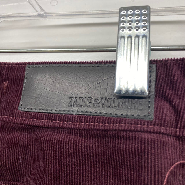 Zadig & Voltaire Size 0 Women's Purple Solid Jeans