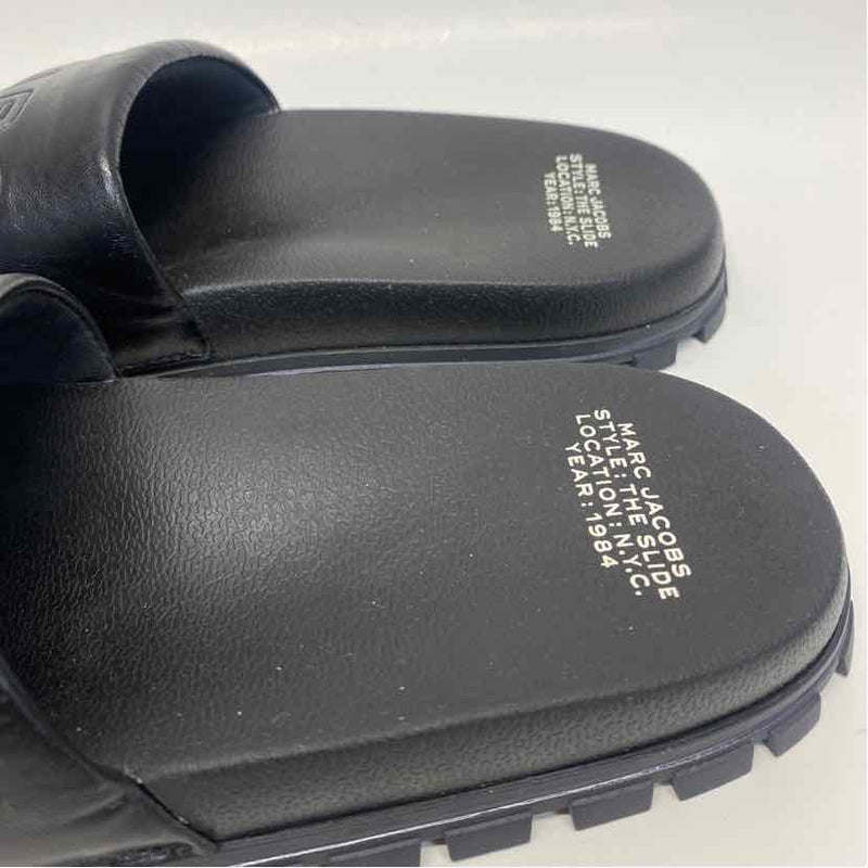 Marc Jacobs Size 38-7.5 Women's Black Solid Slide Sandals
