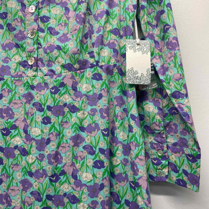 Hyacinth House Size M Women's Green-Purple Floral Maxi Dress