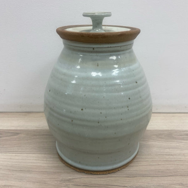 Mint-Brown Pottery Jar