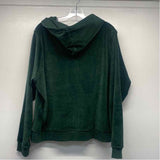 Pact Women's Size Xl Green Solid Zip Up/Hoodie Jacket