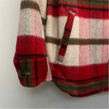Cabi Women's Size L Red-Multi Plaid Zip Up Jacket