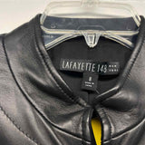 Lafayette 148 Women's Size 8-M Black Solid Zip Mock Neck Jacket