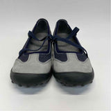 Lands' End Size 6.5 Women's Gray-Navy Patchwork Mary Jane Shoes