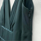 Anne Klein Size 8-M Women's Dark Green Solid Fit And Flare Dress
