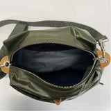 Brontibay Paris Green Fabric Solid Crossbody Handbag