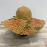 Odiva Brown-Multi Floral Floppy Hat