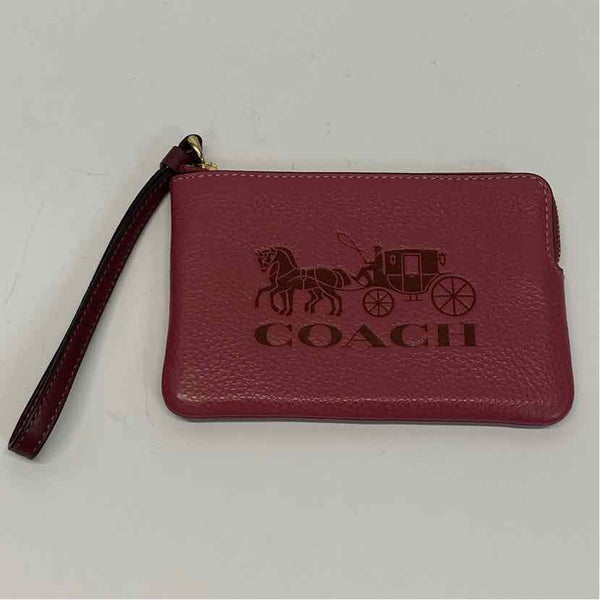 Coach Pink Leather Signature Wristlet