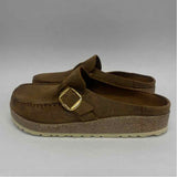 Birkenstock Size 38-7.5 Women's Brown Solid Slide Shoes