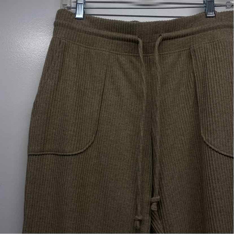 Haven Well Within Size M- (6-8) Women's Tan Ribbed Sweatpants Activewear Pants