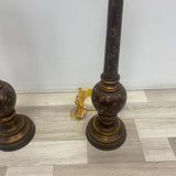 Table Top Copper- Floral  Lamp