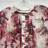 IRO Paris Size 32-XS Women's White-Multicolor Pattern Button Up Blouse