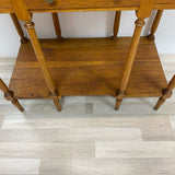 Brown Wood 3 Drawer Console - Sofa Table