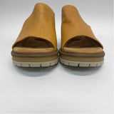 Salvia Size 38-7 Women's Brown Solid Slide Sandals