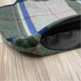 Jack Gomme Gray-Multi Fabric Plaid Tote Handbag