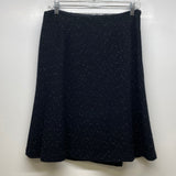 Ann Taylor Size 4 Women's Black-White Dots Design A Line- Knee Skirt