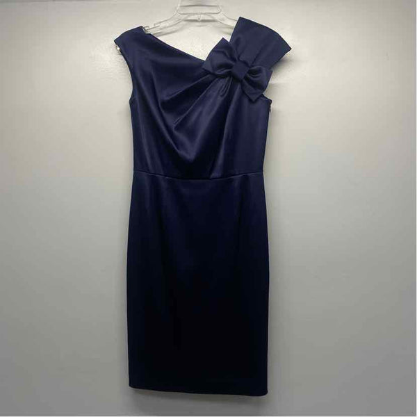 Eliza J Size 4-S Women's Navy Solid Sheath Dress