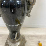 Table Top Black-Silver Stone Lamp
