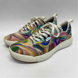 Vans Size 7.5 Women's Tan-Multi Pattern Lace Up Sneakers