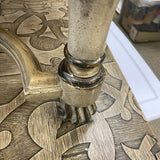 Brown-Tan Wood Carved Coffee Table