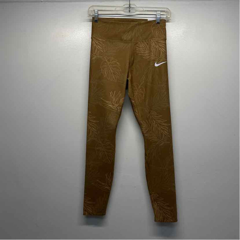 Nike Size S Women's Gold Leaves Leggings Activewear Pants