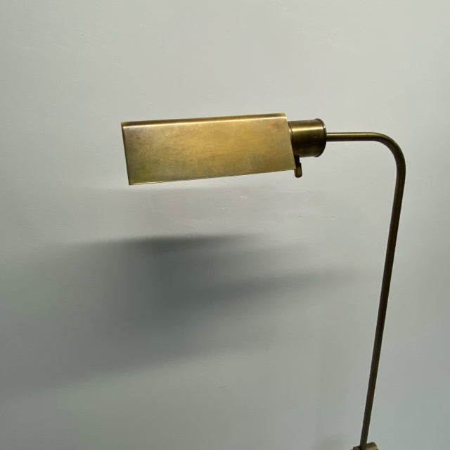 Adjustable Height Brass Floor Lamp