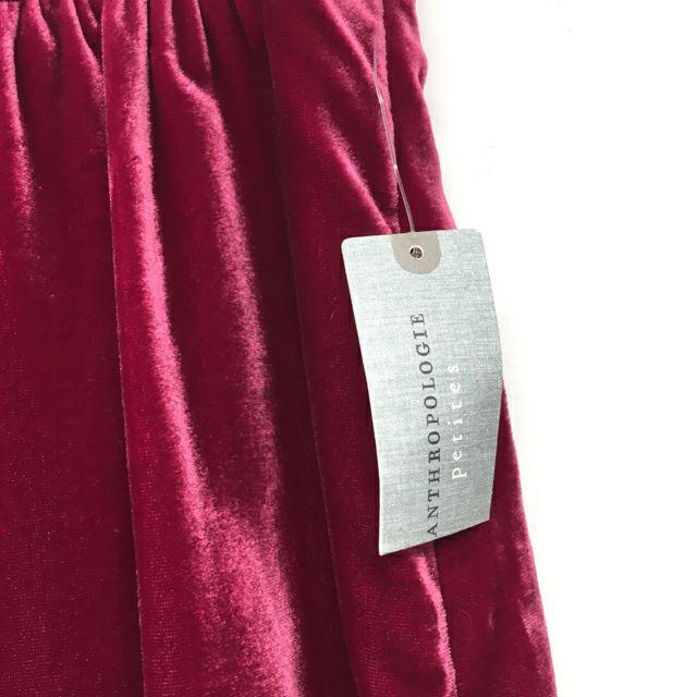 By Anthropologie Women's Size 14 Solid Cranberry Knee High Skirt