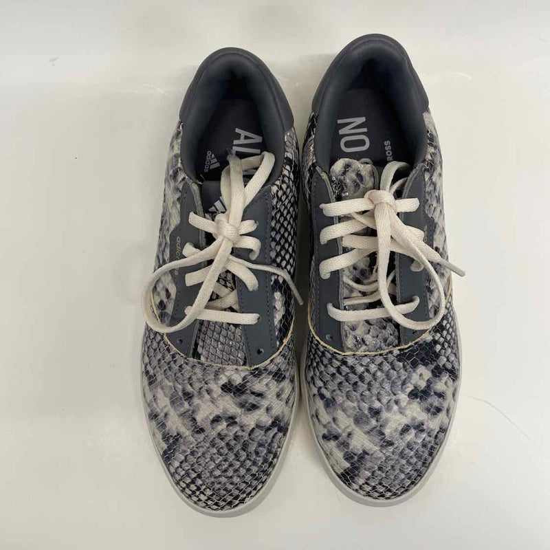 Adidas Size 8 Women's Gray Animal Print Lace Up Sneakers