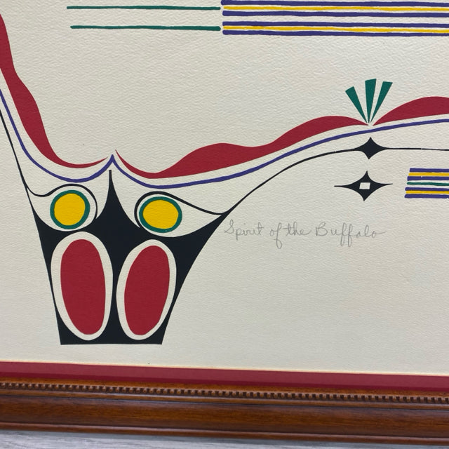Native American painting by Vic Runnels -Spirit of the Buffal