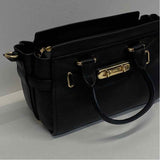 Coach Black Pebbled Leather Satchel Handbag