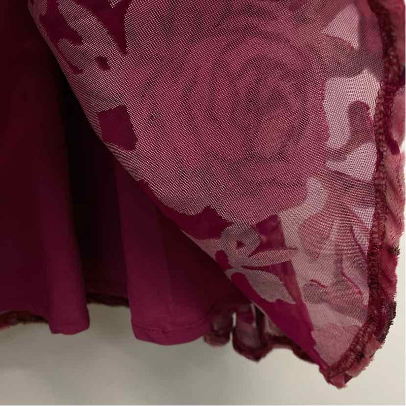 Showpo Size S-4 Women's Fuschia Floral Long Sleeve Dress