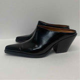 Zara Size 40-9 Women's Black Solid Mules Shoes