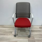 AMQ Office Red-Gray Chair