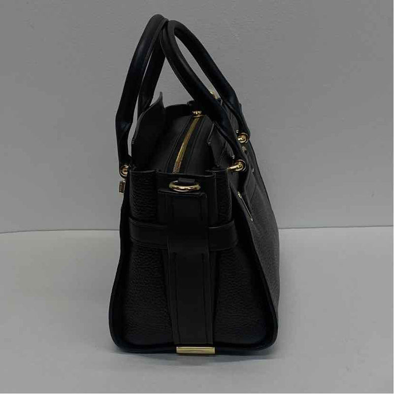 Coach Black Pebbled Leather Satchel Handbag