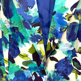 Dressbarn Women's Size 2x Blue-Multi Floral Single button Jacket (Indoor)