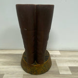 Riding boot umbrella ceramic stand